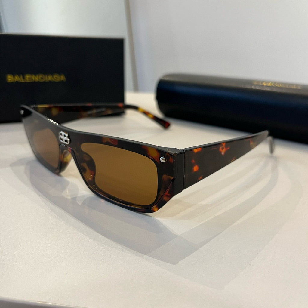 Balenciaga Rectangular Brown Lens Sunglasses for Men & Women - 487545 - detail image 3