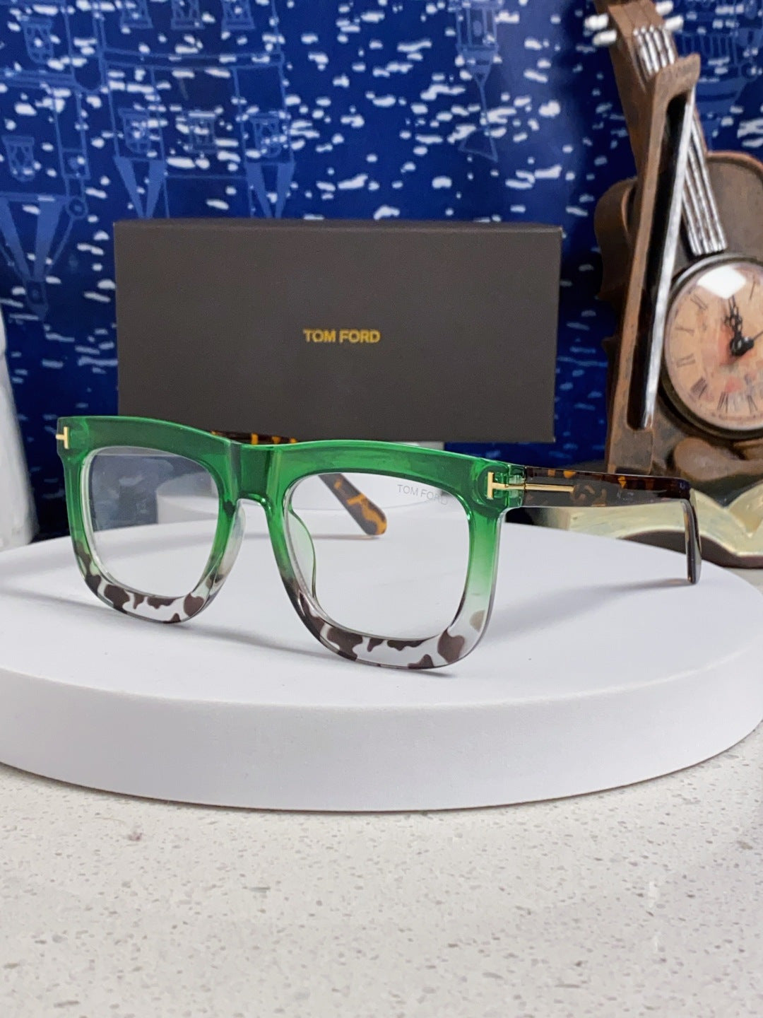Tom Ford Oversized Green Lens Sunglasses for Men & Women