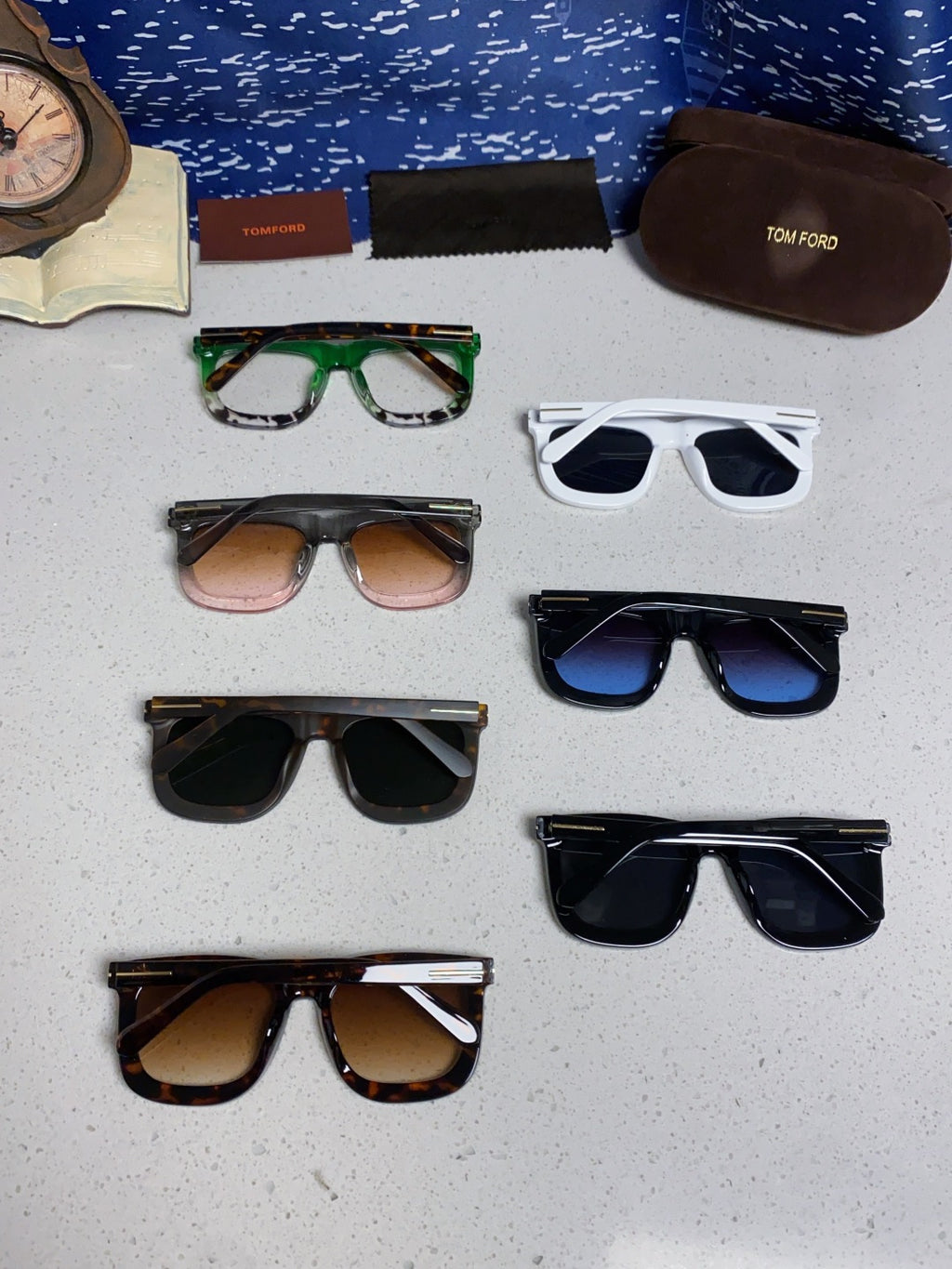 Tom Ford Oversized Blue Lens Sunglasses for Men & Women - detail image 10