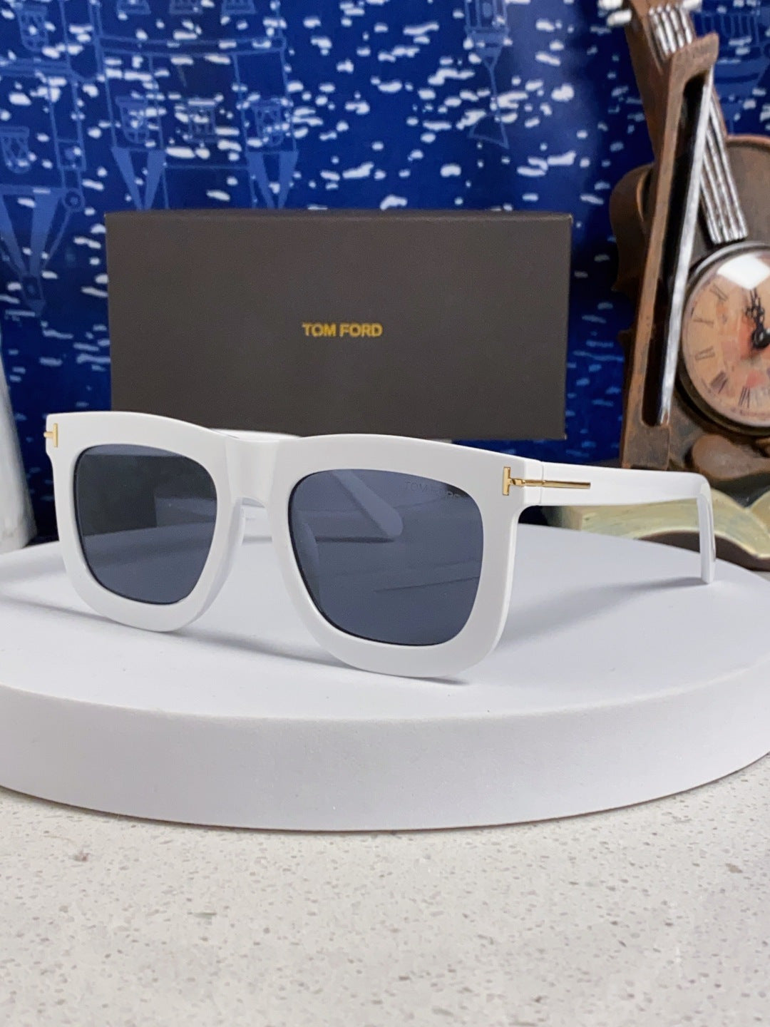 Tom Ford Oversized Blue Lens Sunglasses for Men & Women - 399345