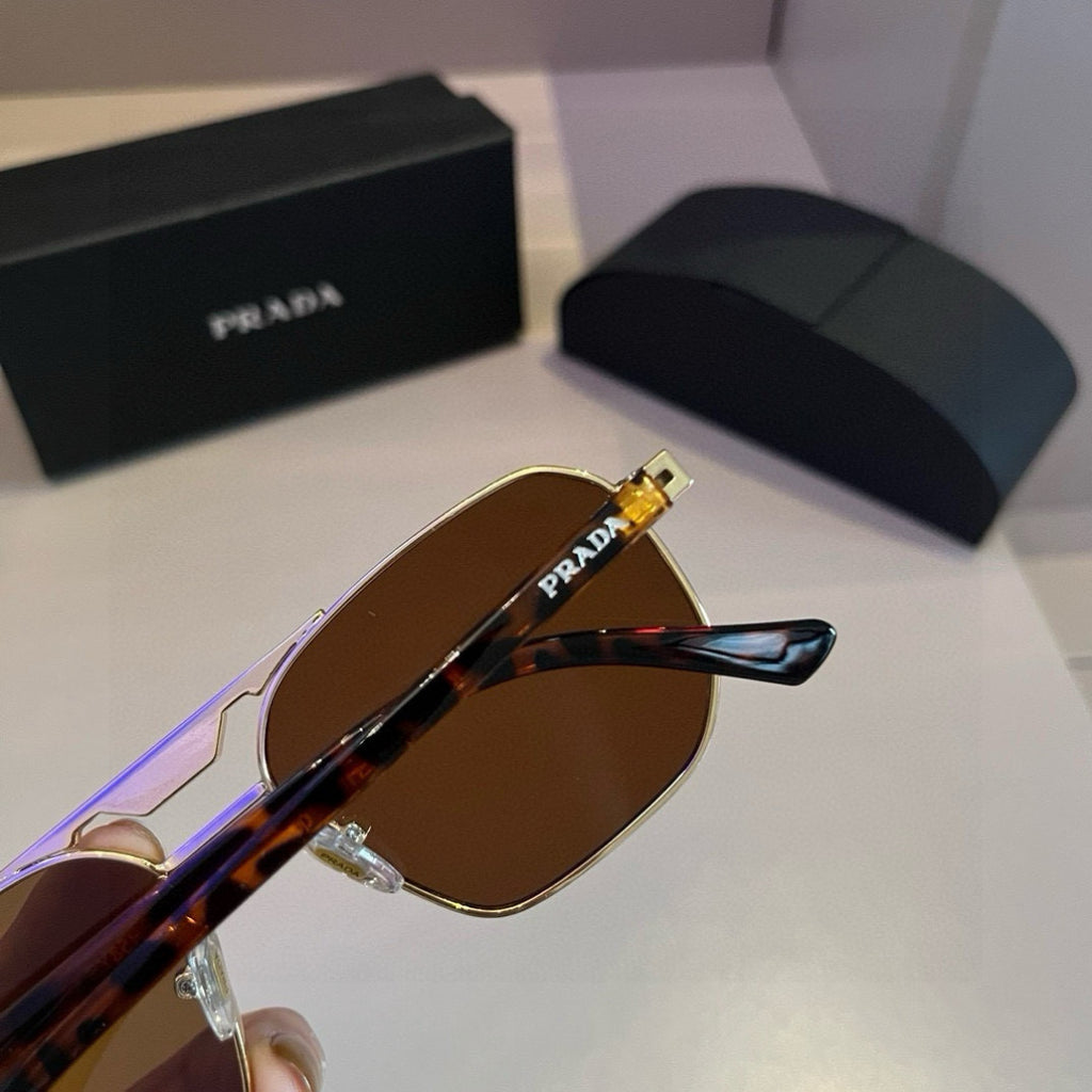 Prada Polarized Fashion Brown Lens Sunglasses for Men - 372052 - detail image 6