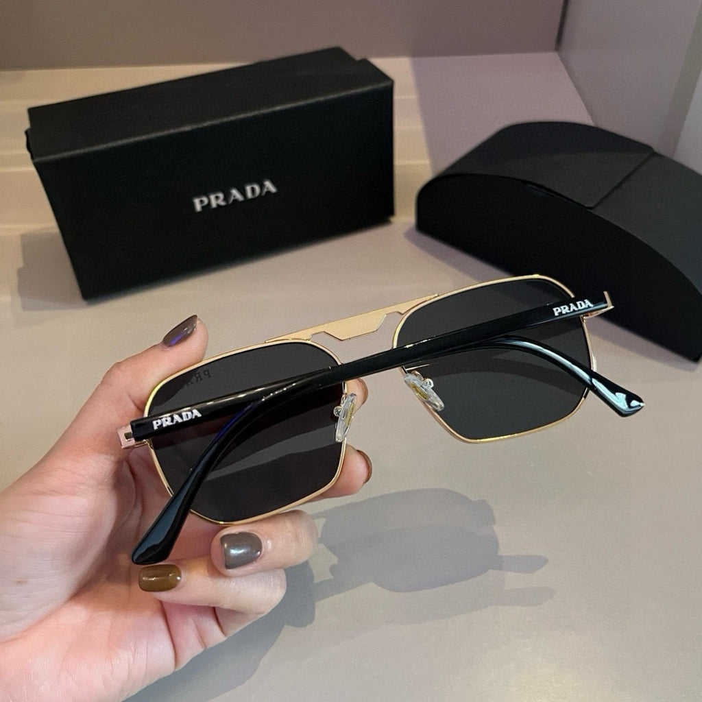 Prada Polarized Fashion Gold Lens Sunglasses for Men - 372053 - detail image 6