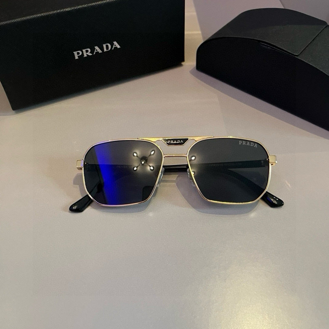 Prada Polarized Fashion Gold Lens Sunglasses for Men - 372053 - detail image 4