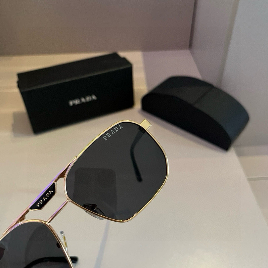 Prada Polarized Fashion Gold Lens Sunglasses for Men - 372053 - detail image 5