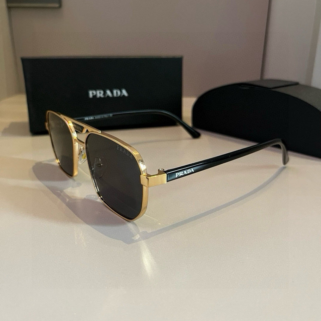 Prada Polarized Fashion Gold Lens Sunglasses for Men - 372053 - detail image 2