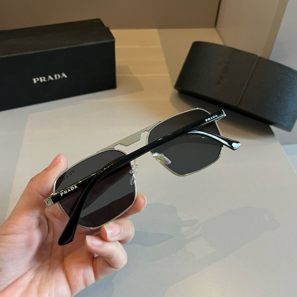Prada Polarized Fashion Gold Lens Sunglasses for Men - 372054 - detail image 7