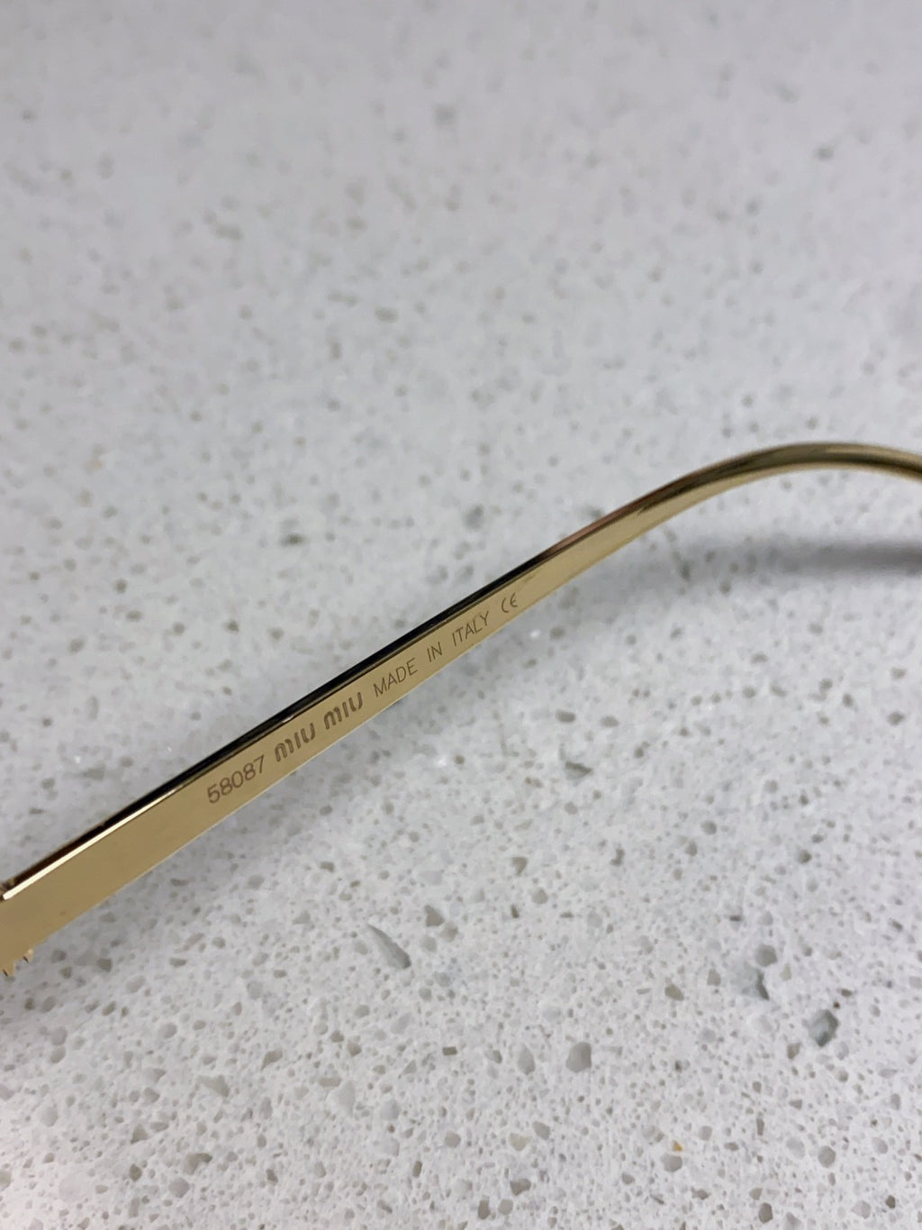 Miu Miu Metal Square Gold Lens Sunglasses for Men & Women - detail image 8