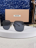 Miu Miu Metal Square Gray Lens Sunglasses for Men & Women - 416165