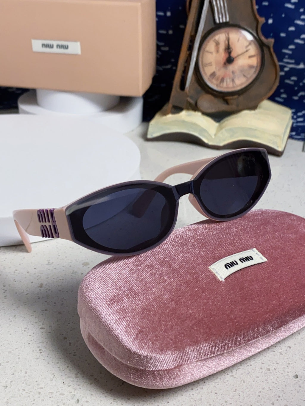 Miu Miu Cat-Eye Blue Lens Sunglasses for Women - 432627 - detail image 10