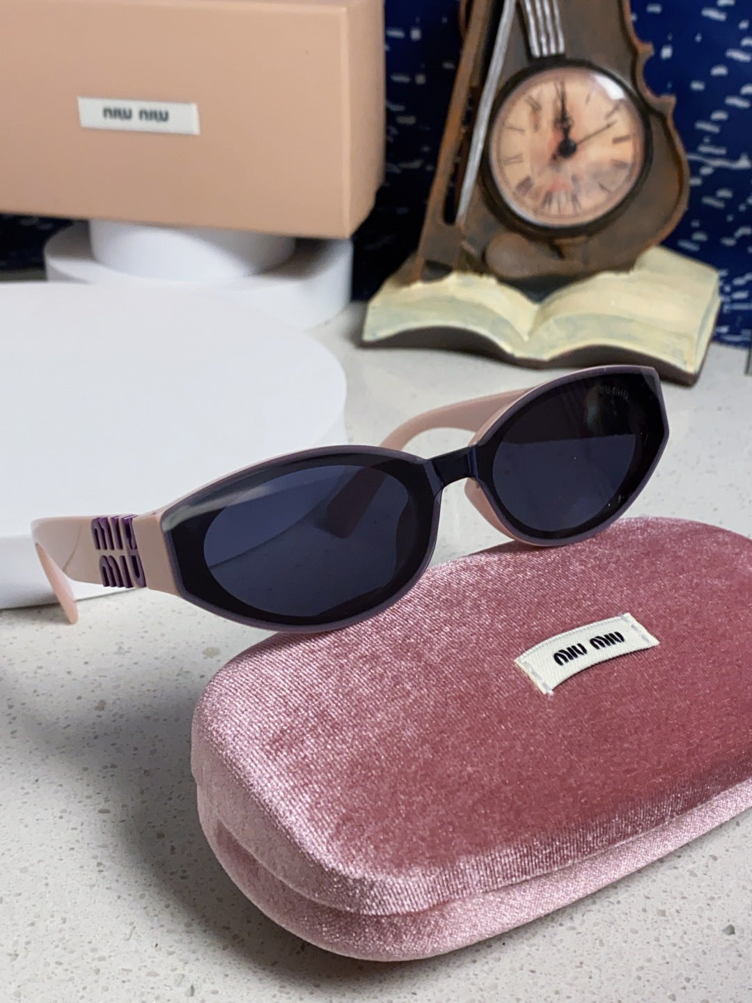 Miu Miu Cat-Eye Blue Lens Sunglasses for Women - 432627 - detail image 10