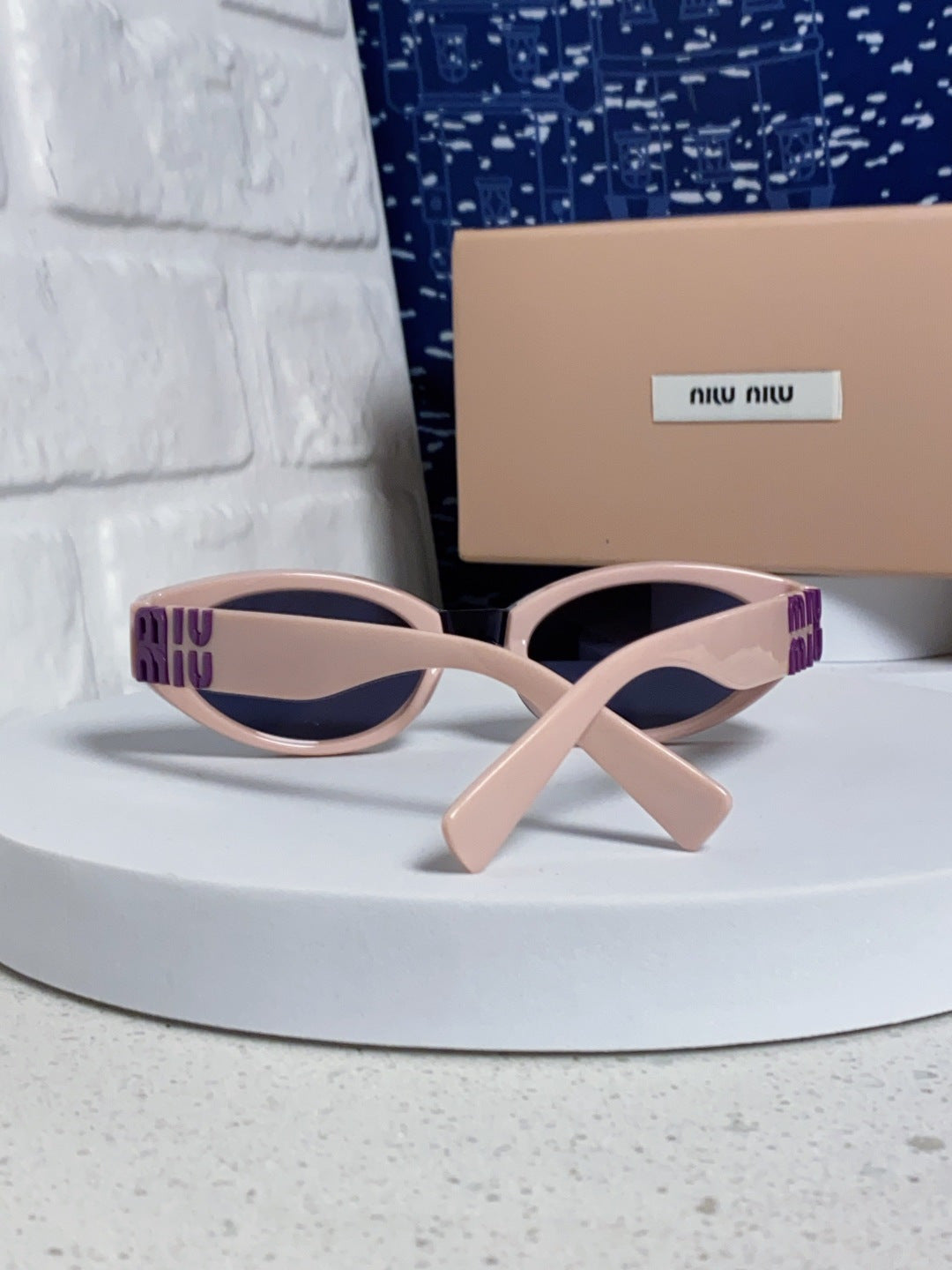 Miu Miu Cat-Eye Blue Lens Sunglasses for Women - 432627 - detail image 3