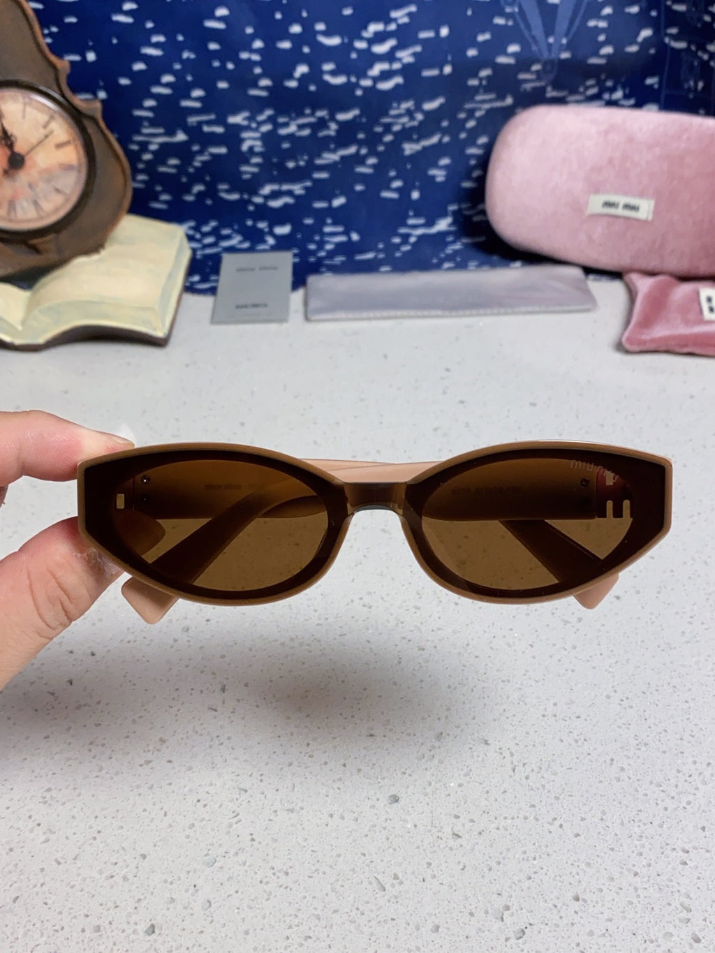 Miu Miu Cat-Eye Brown Lens Sunglasses for Women - 432628 - detail image 4
