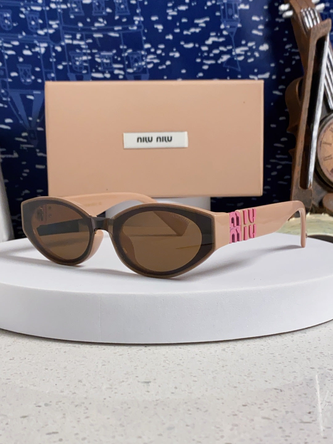 Miu Miu Cat-Eye Brown Lens Sunglasses for Women - 432628