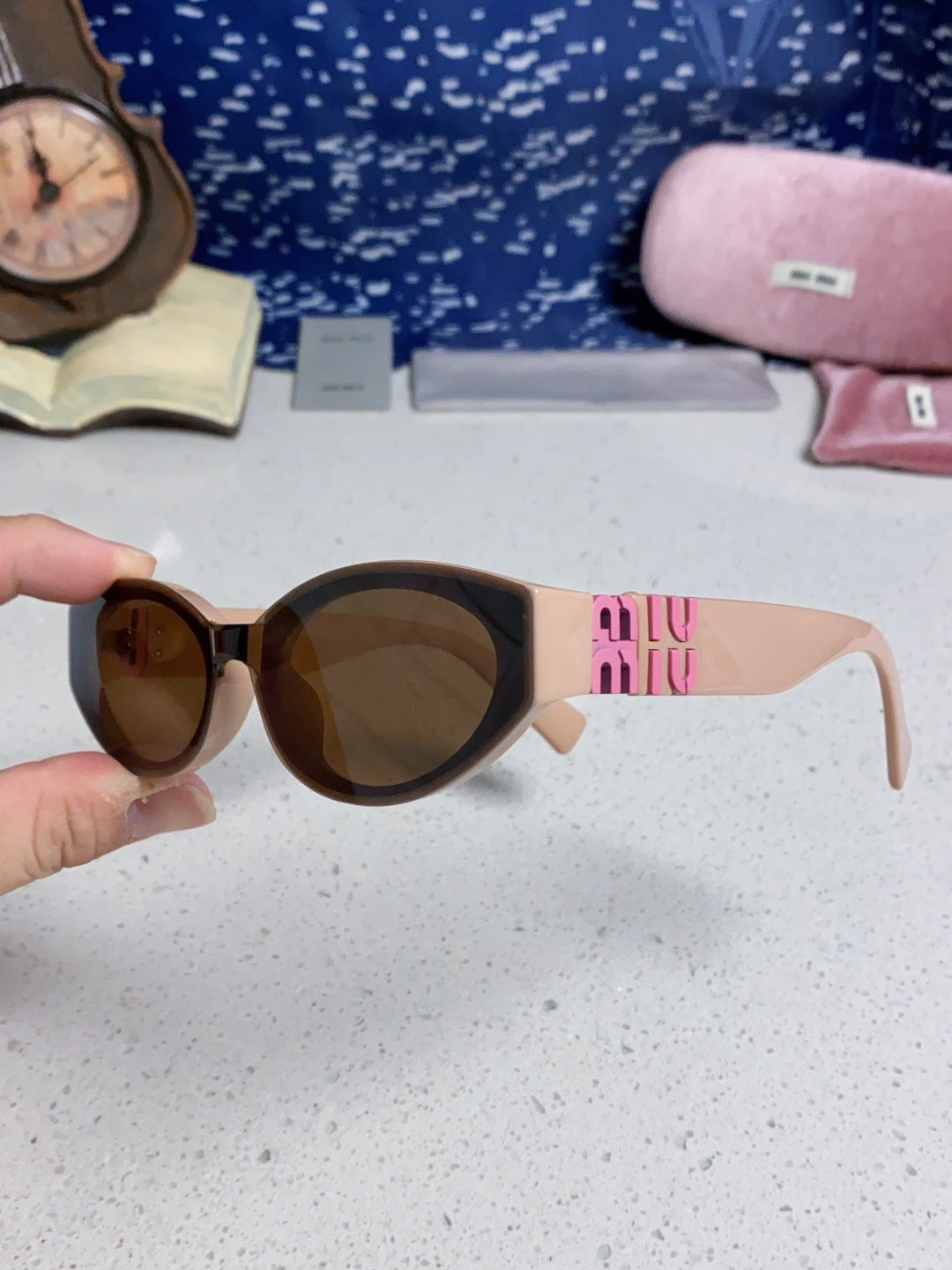 Miu Miu Cat-Eye Brown Lens Sunglasses for Women - 432628 - detail image 6