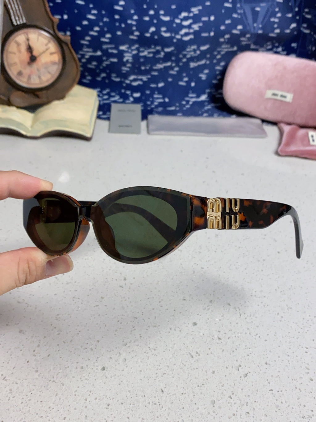 Miu Miu Cat-Eye Black Lens Sunglasses for Women - 432629 - detail image 6