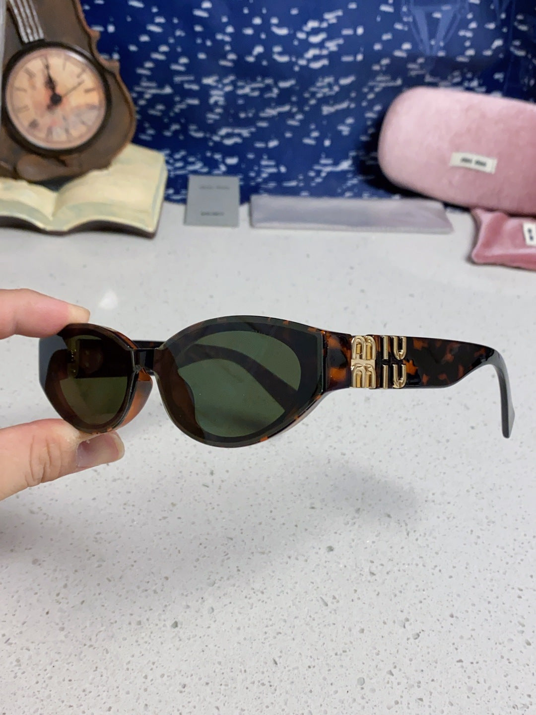 Miu Miu Cat-Eye Black Lens Sunglasses for Women - 432629 - detail image 6