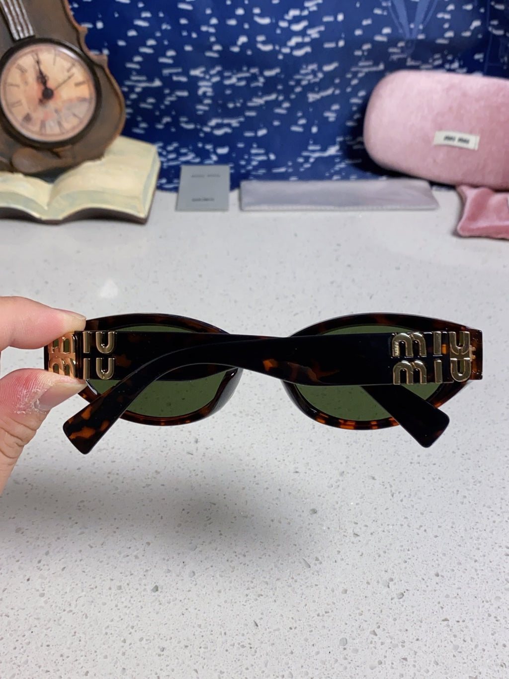 Miu Miu Cat-Eye Black Lens Sunglasses for Women - 432629 - detail image 5