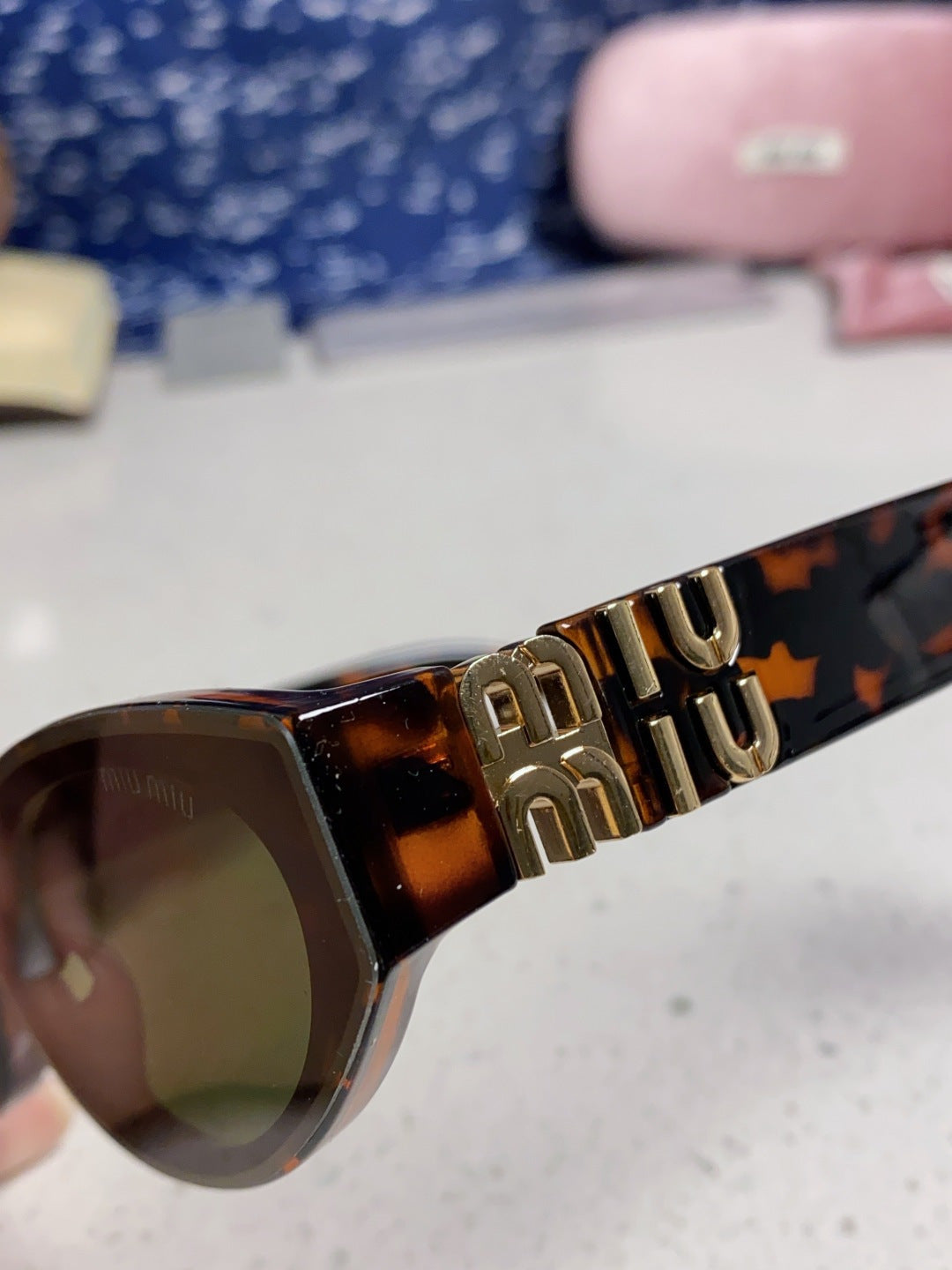 Miu Miu Cat-Eye Black Lens Sunglasses for Women - 416156 - detail image 7