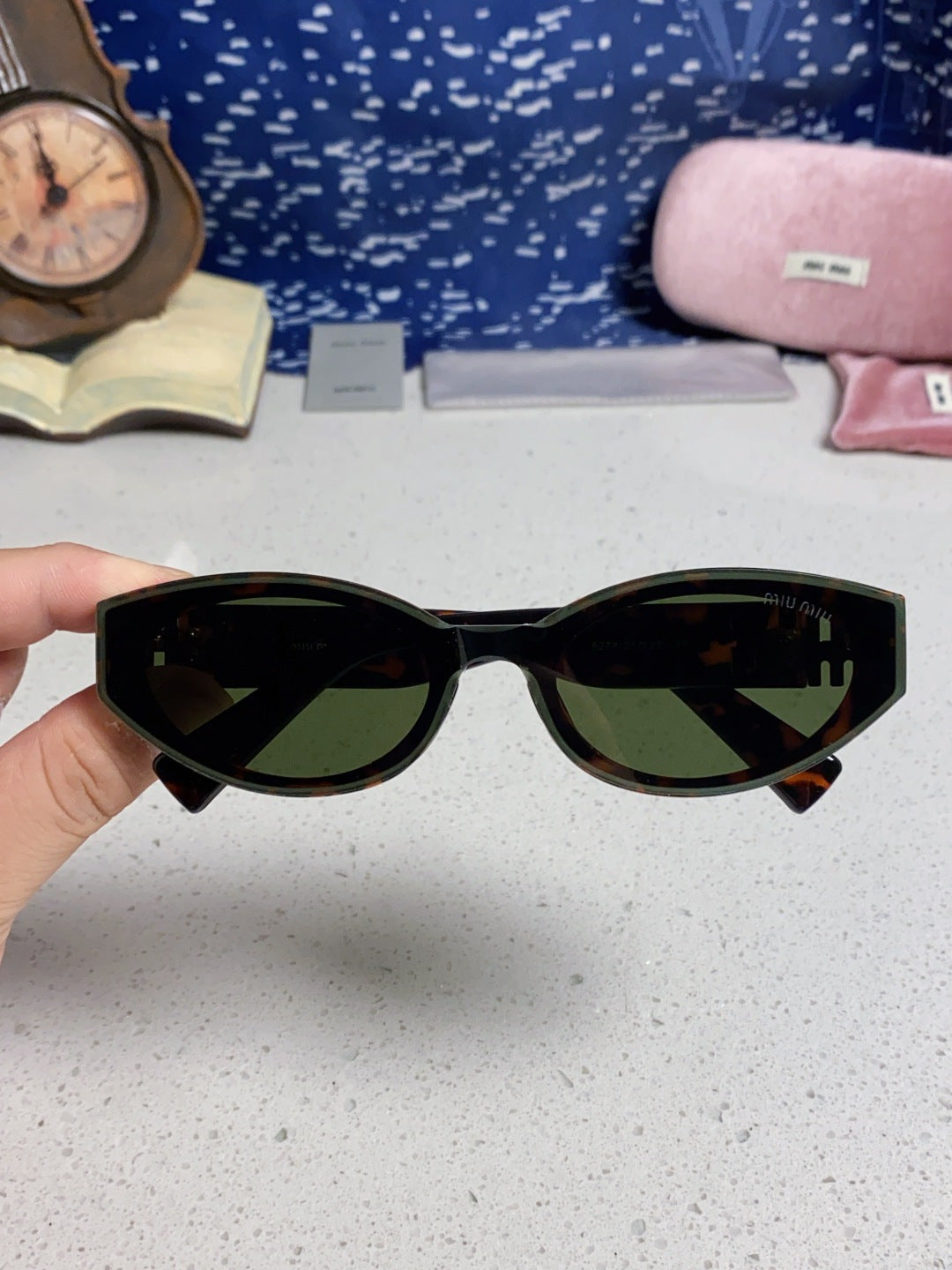 Miu Miu Cat-Eye Black Lens Sunglasses for Women - 416156 - detail image 4