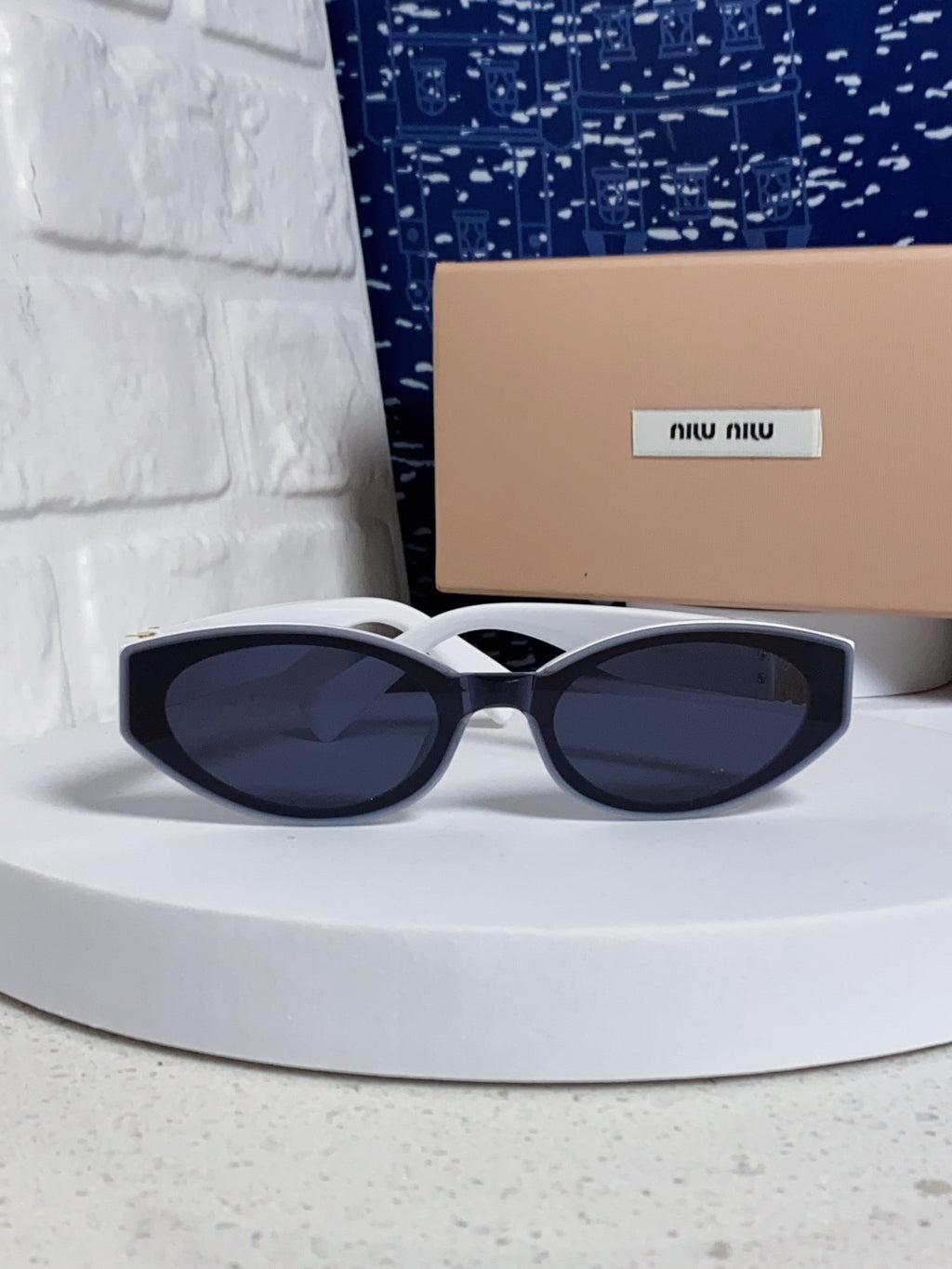 Miu Miu Cat-Eye Blue Lens Sunglasses for Women - 432630 - detail image 2