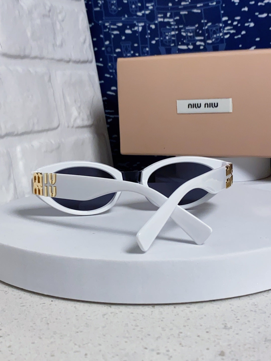Miu Miu Cat-Eye Blue Lens Sunglasses for Women - 432630 - detail image 3