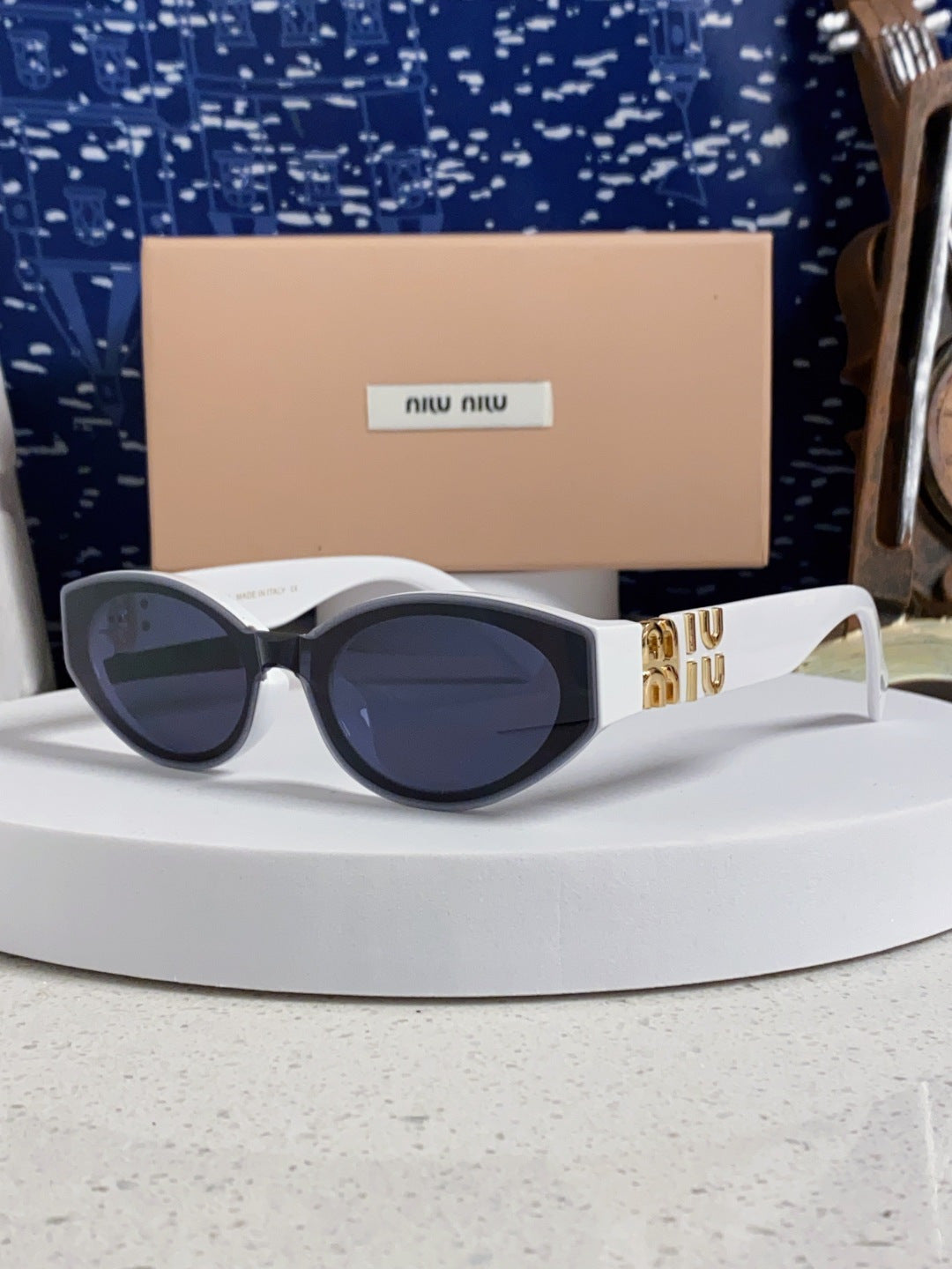 Miu Miu Cat-Eye Blue Lens Sunglasses for Women - 416157