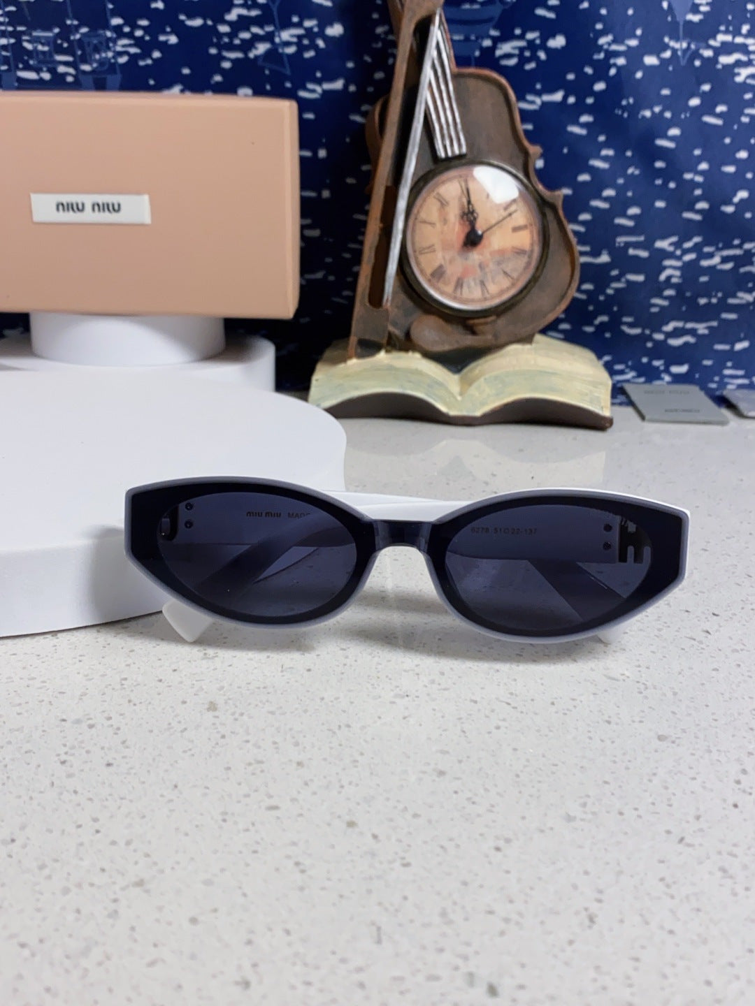 Miu Miu Cat-Eye Blue Lens Sunglasses for Women - 432630 - detail image 9