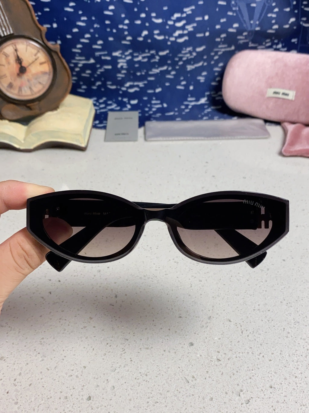 Miu Miu Cat-Eye Silver Lens Sunglasses for Women - 432631 - detail image 4
