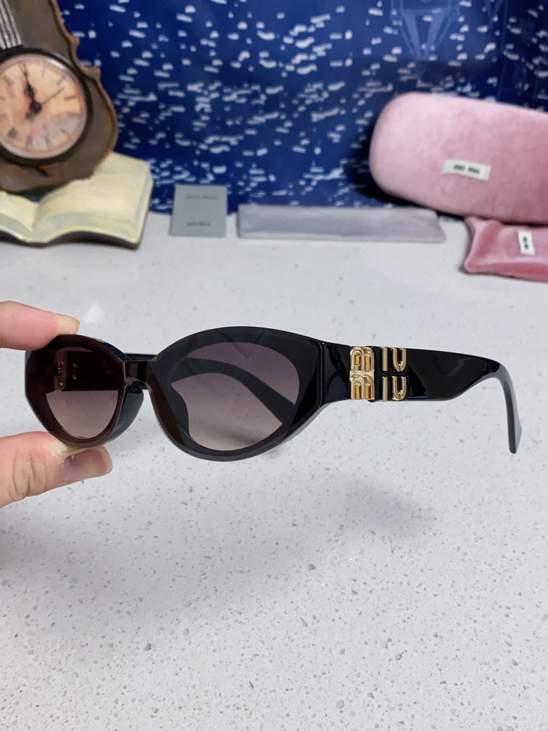 Miu Miu Cat-Eye Silver Lens Sunglasses for Women - 432631 - detail image 6