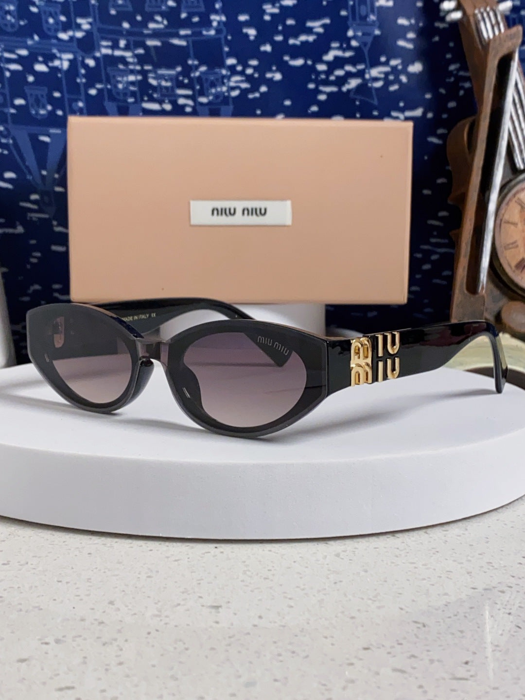 Miu Miu Cat-Eye Silver Lens Sunglasses for Women - 432631