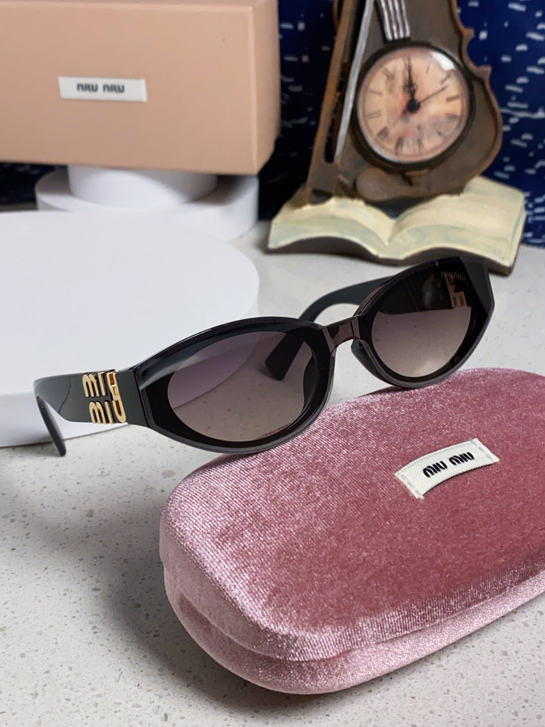 Miu Miu Cat-Eye Silver Lens Sunglasses for Women - 416158 - detail image 10