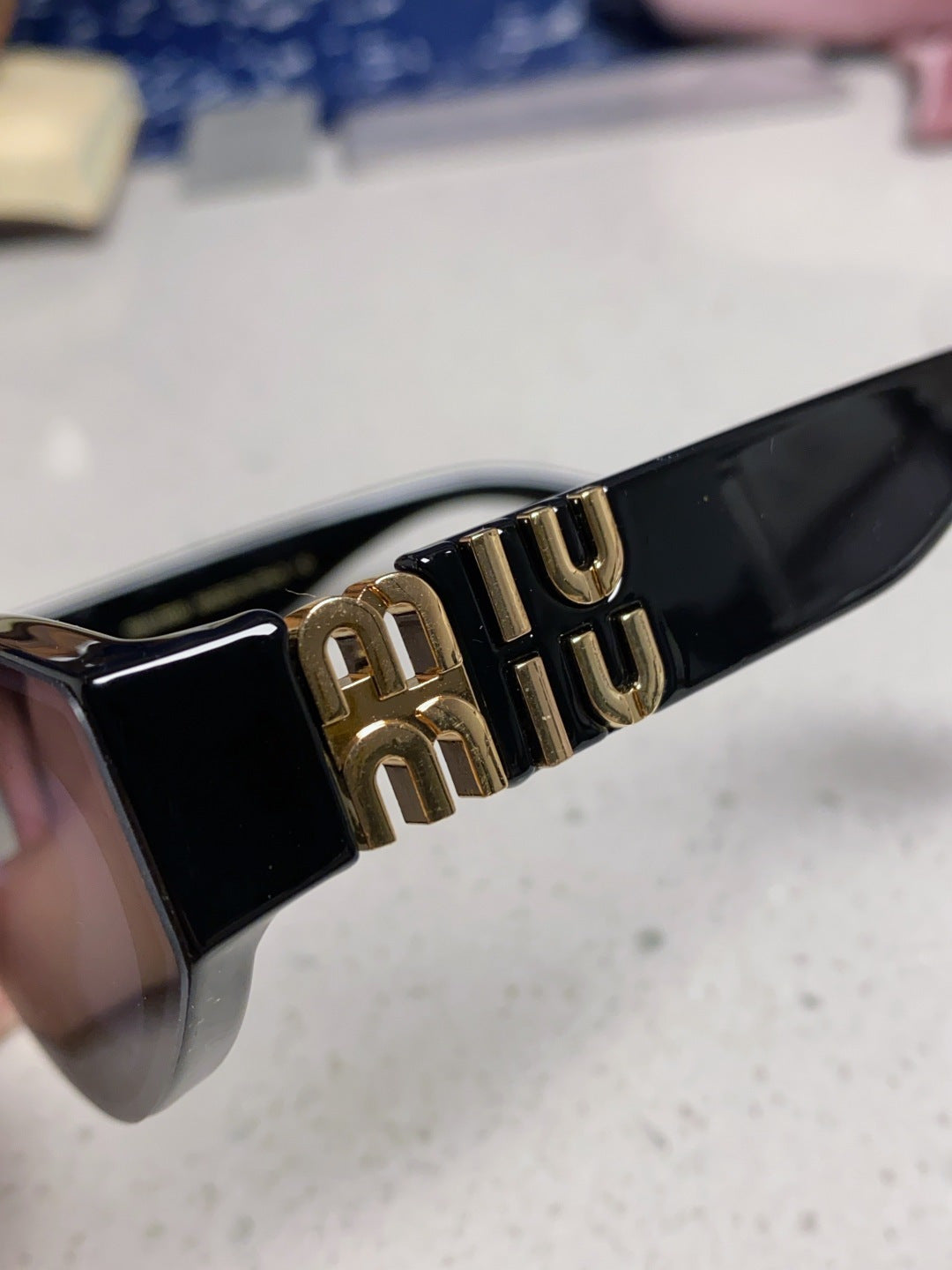 Miu Miu Cat-Eye Black Lens Sunglasses for Women - 416159 - detail image 7