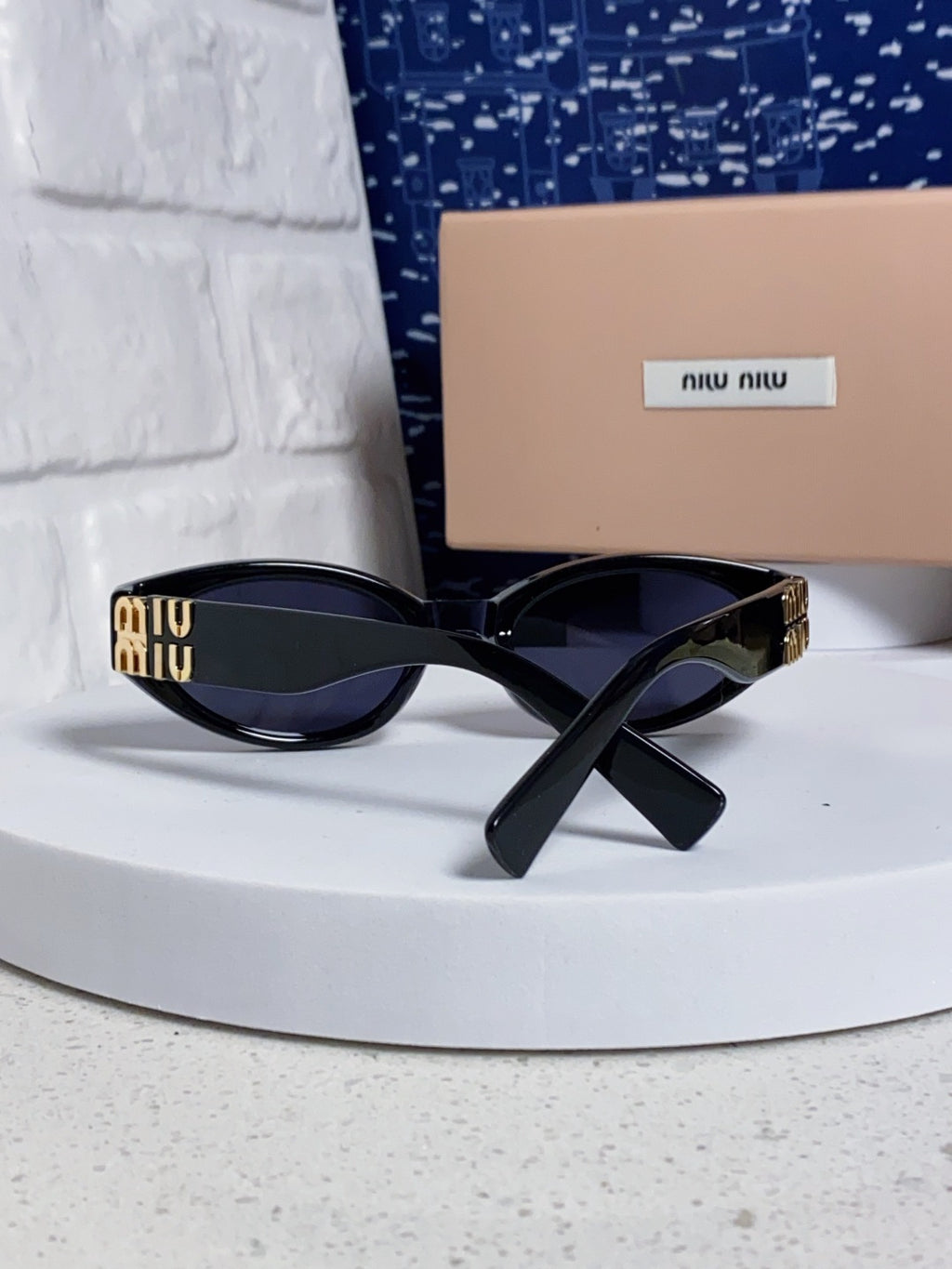 Miu Miu Cat-Eye Black Lens Sunglasses for Women - detail image 3
