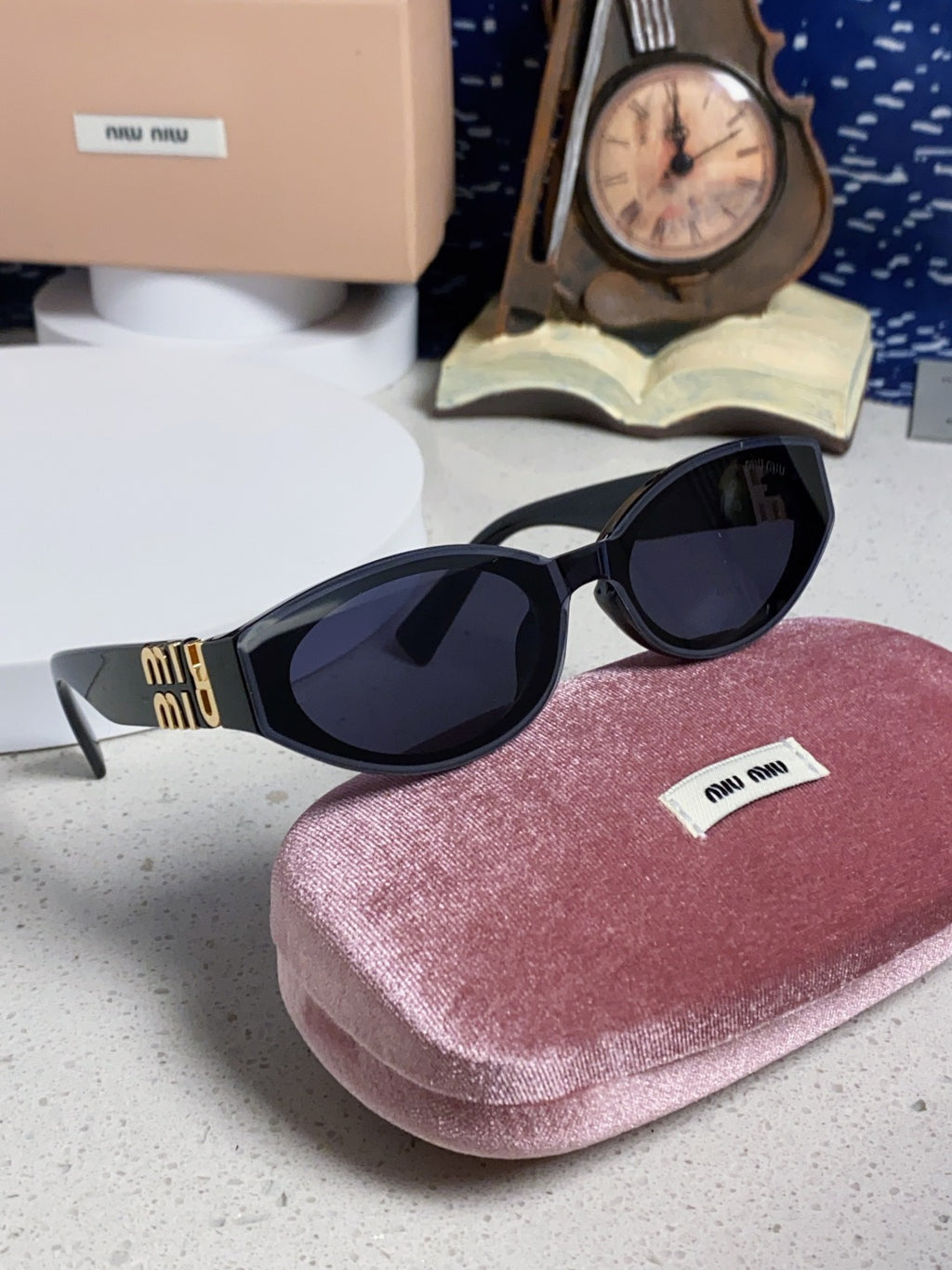 Miu Miu Cat-Eye Black Lens Sunglasses for Women - detail image 10