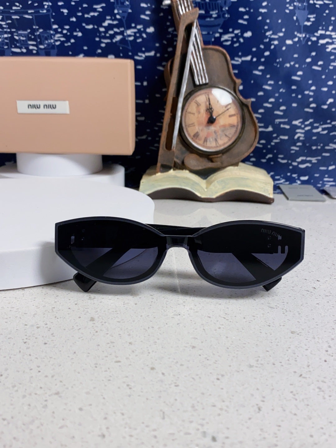 Miu Miu Cat-Eye Black Lens Sunglasses for Women - detail image 9