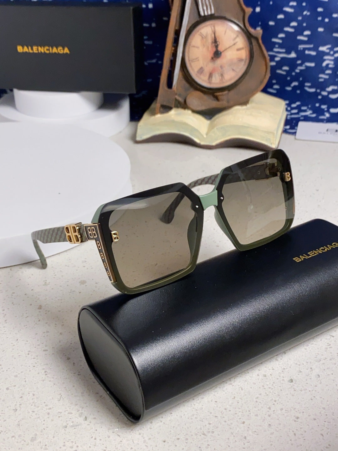 Balenciaga Square Gray Lens Sunglasses for Men & Women - 416111 - detail image 9