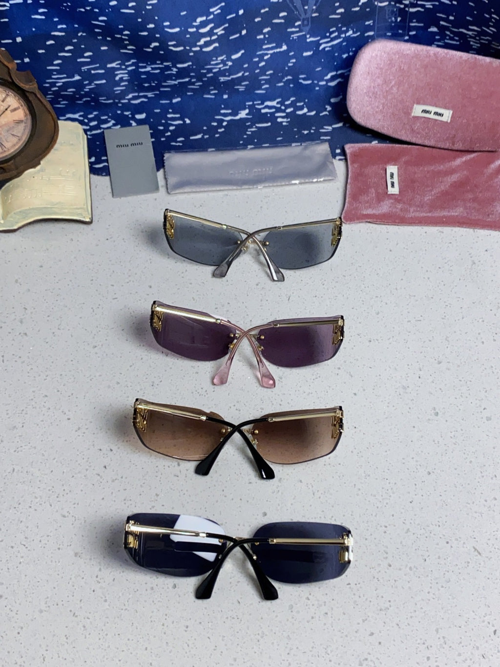 Miu Miu A51S Fashion Blue Lens Sunglasses for Men & Women - detail image 11