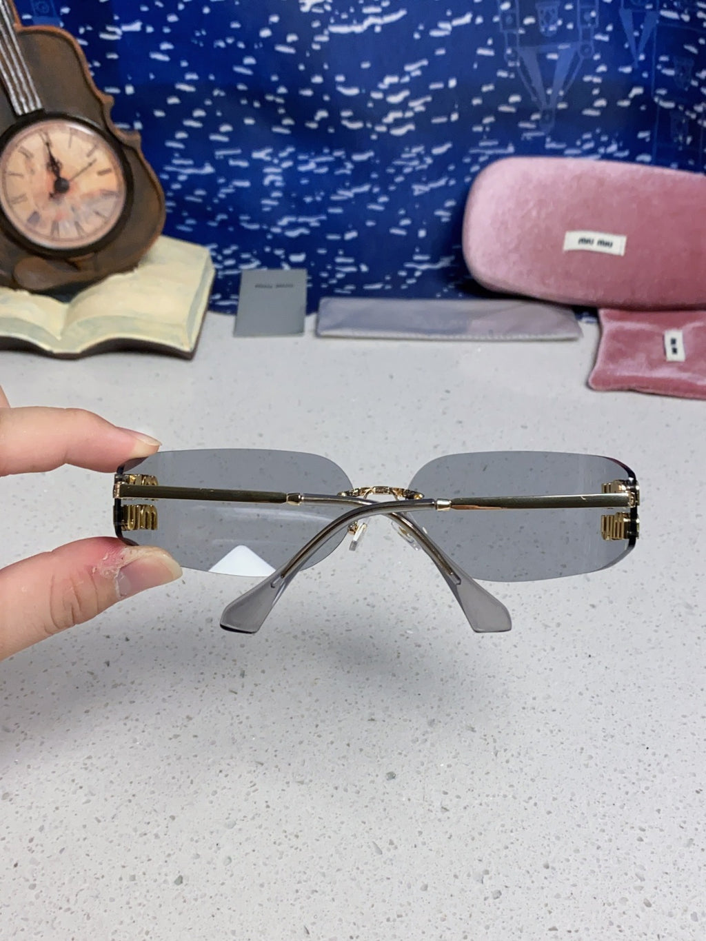Miu Miu A51S Fashion Silver Lens Sunglasses for Men & Women - 493744 - detail image 5