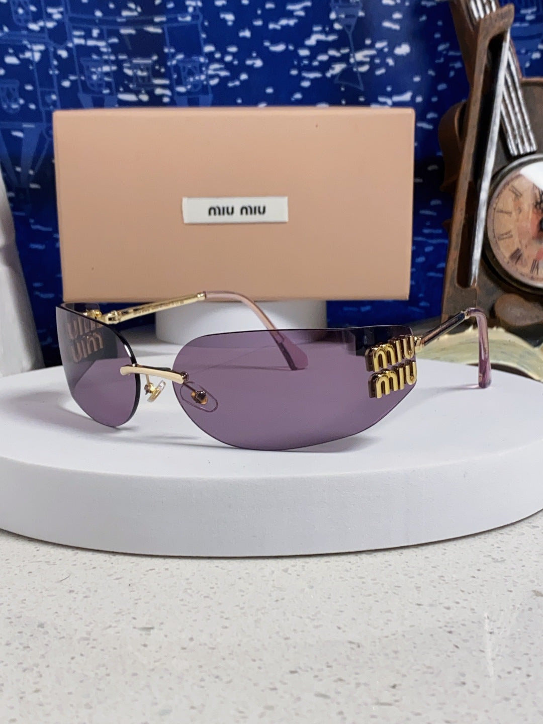Miu Miu A51S Fashion Silver Lens Sunglasses for Men & Women