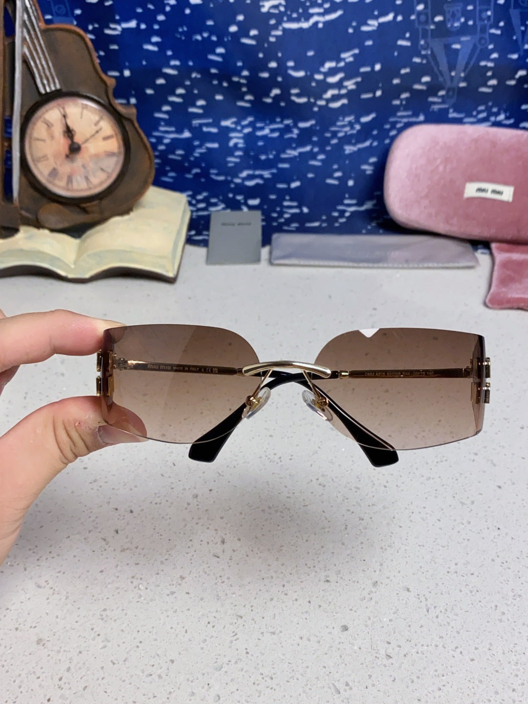 Miu Miu A51S Fashion Black Lens Sunglasses for Men & Women - detail image 4