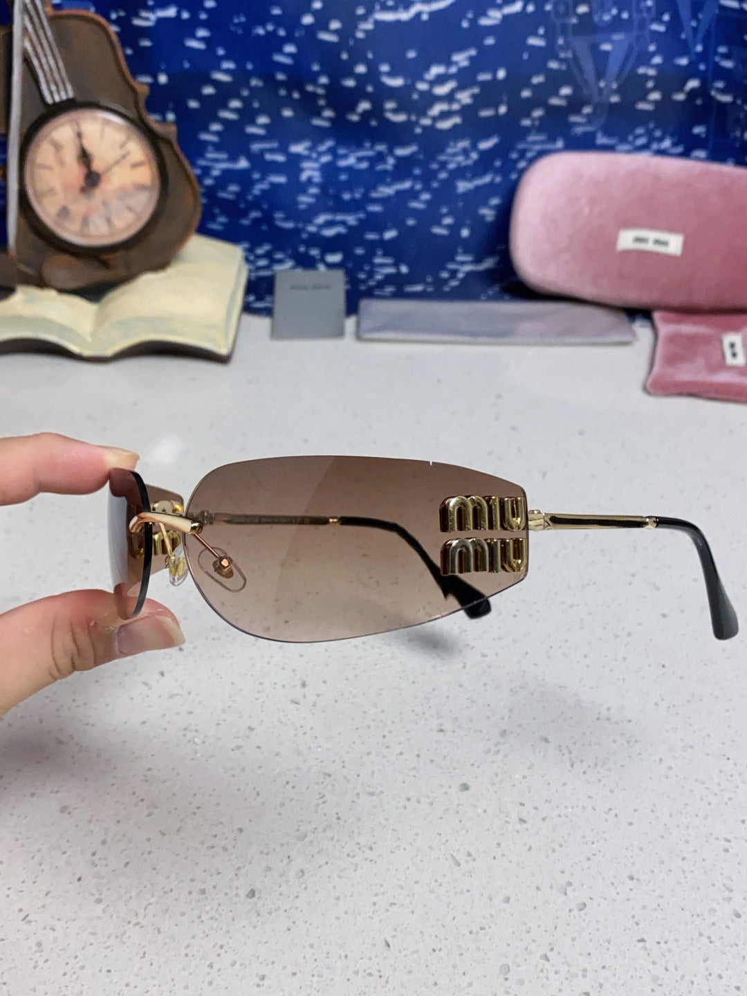 Miu Miu A51S Fashion Black Lens Sunglasses for Men & Women - detail image 6