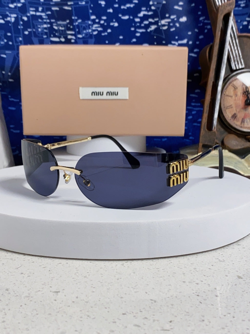 Miu Miu A51S Fashion Blue Lens Sunglasses for Men & Women - 416233