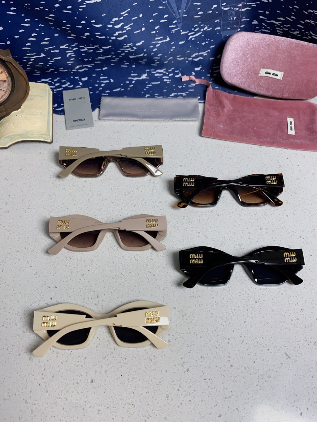 Miu Miu Cat-Eye Blue Lens Sunglasses for Women - detail image 11