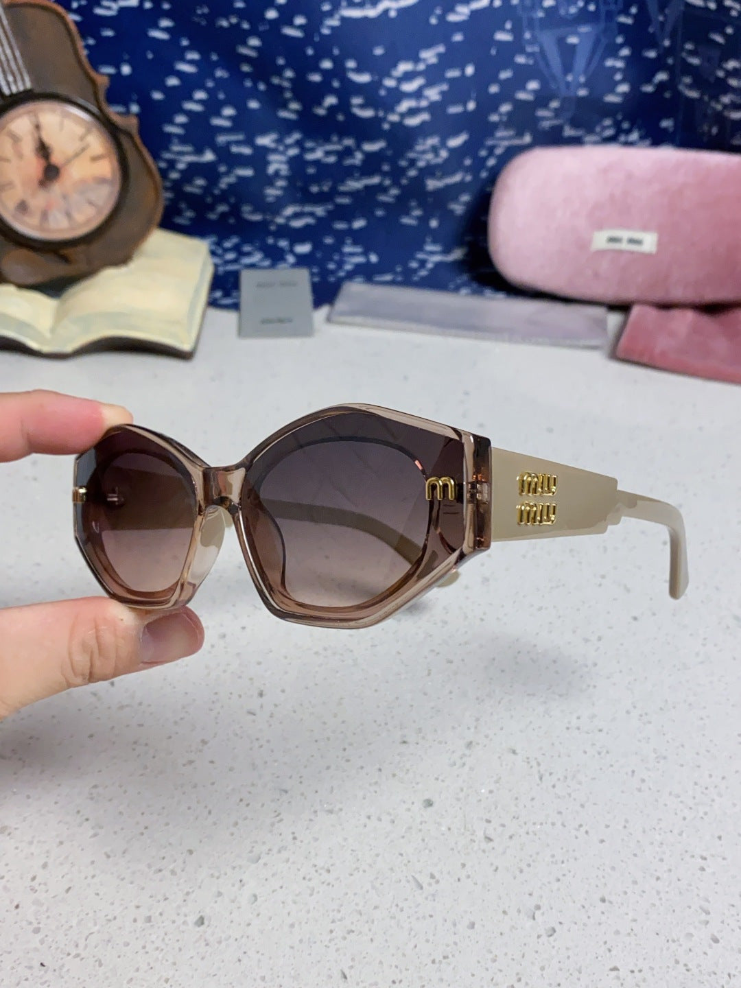 Miu Miu Cat-Eye Gray Lens Sunglasses for Women - detail image 6