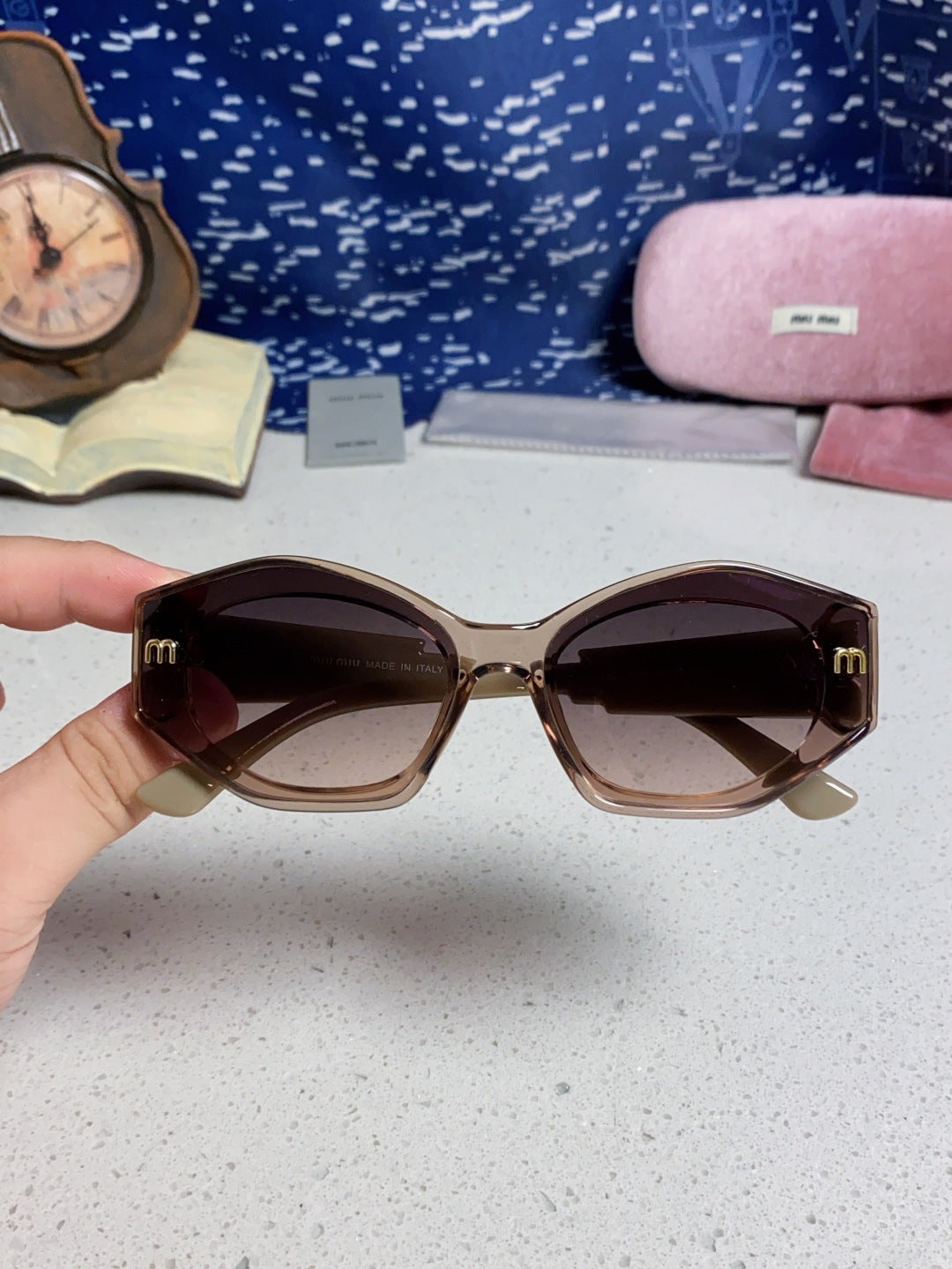 Miu Miu Cat-Eye Gray Lens Sunglasses for Women - detail image 4