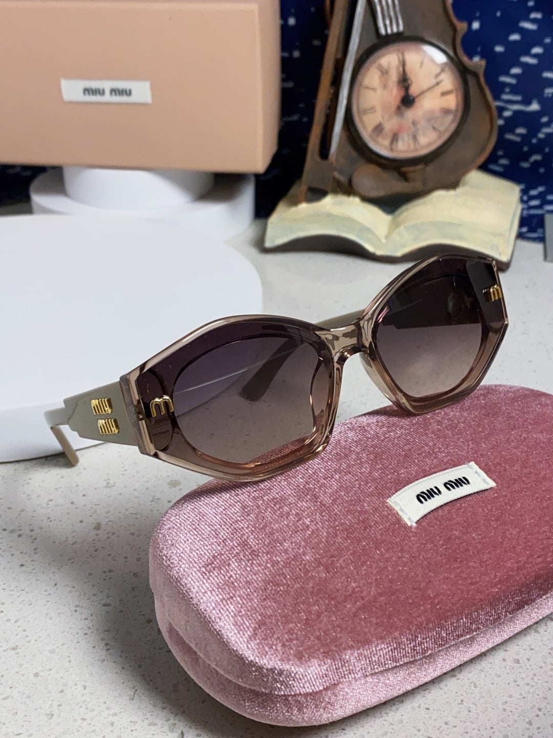 Miu Miu Cat-Eye Gray Lens Sunglasses for Women - detail image 10