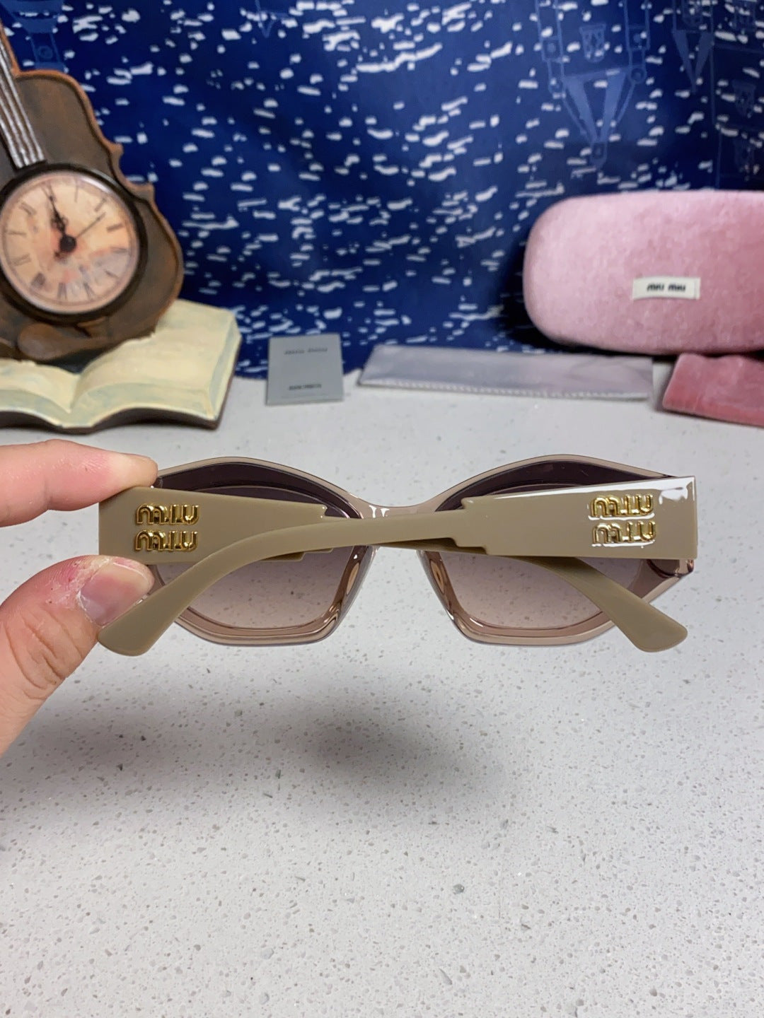 Miu Miu Cat-Eye Gray Lens Sunglasses for Women - detail image 5