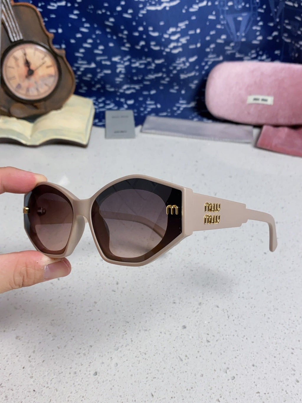 Miu Miu Cat-Eye Silver Lens Sunglasses for Women - detail image 6