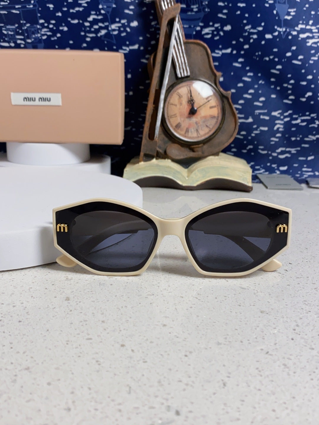 Miu Miu Cat-Eye Blue Lens Sunglasses for Women - 487571 - detail image 9