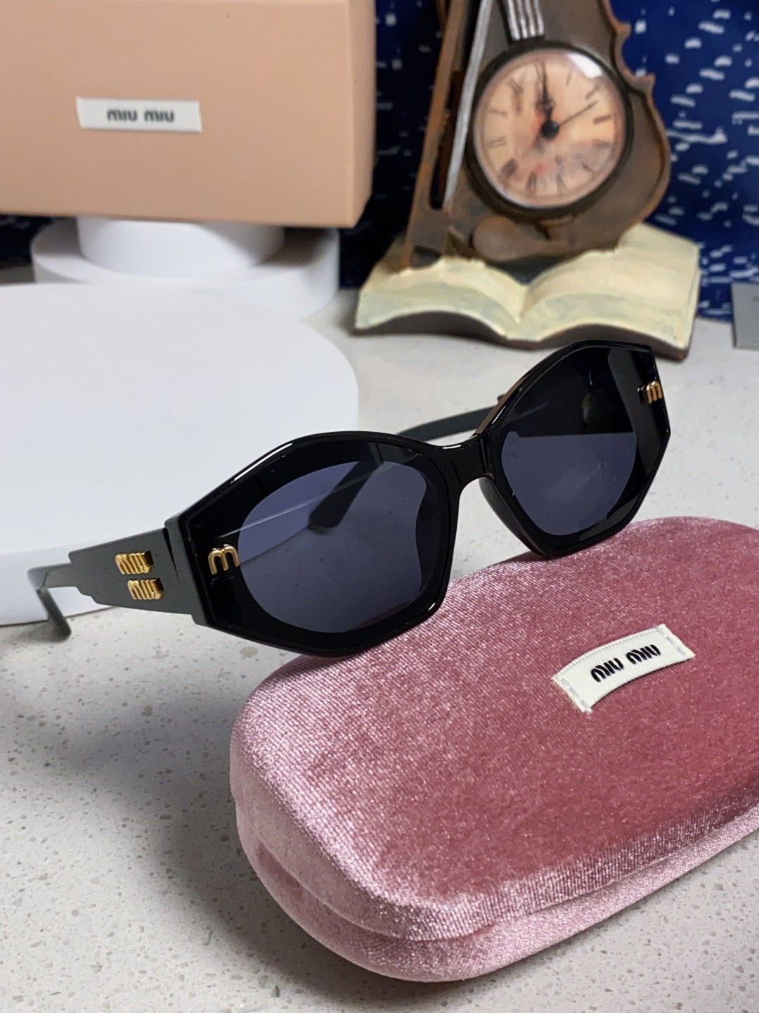 Miu Miu Cat-Eye Blue Lens Sunglasses for Women - detail image 10